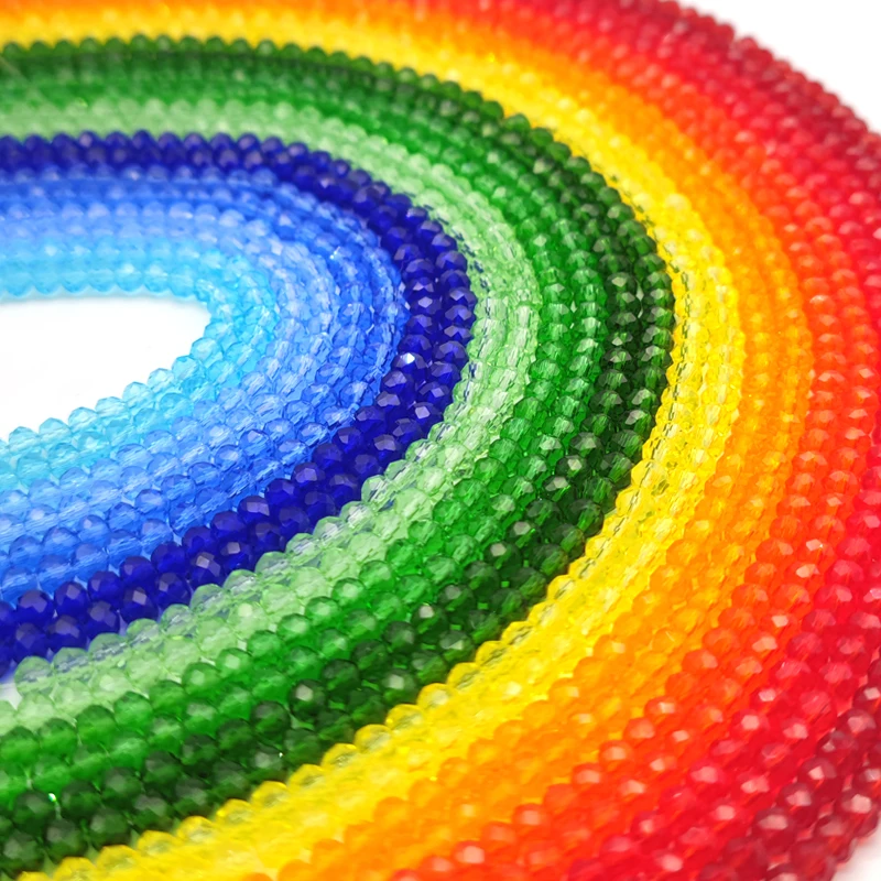 Czech Crystal Shiny Faceted Glass Beads round Loose Spacer Beads for Jewelry Making 2mm 3mm 4mm 6mm 8mm Necklace Bracelet Access