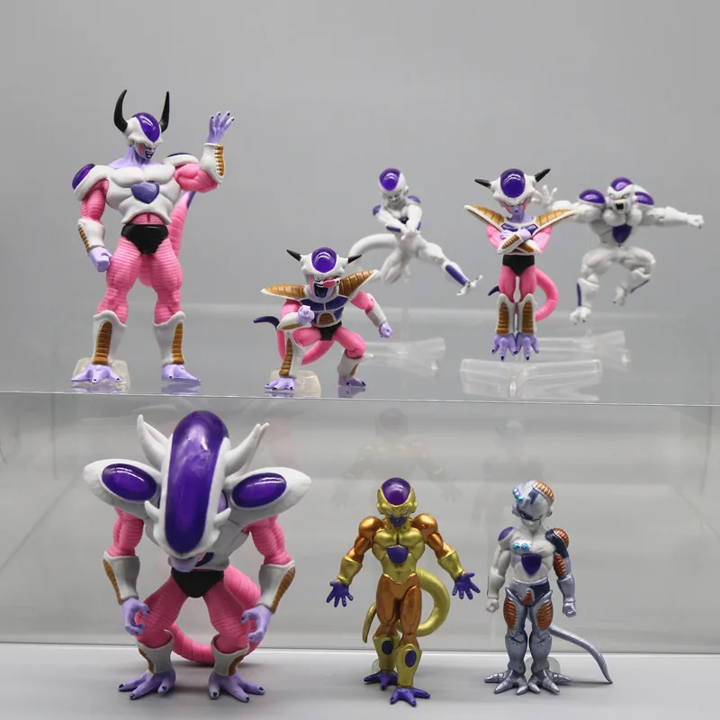 Hot 8pcs Dragon Ball Z Frieza Freezer Anime Figures Figurine Pvc Statue Model Doll Collection Decoration toys