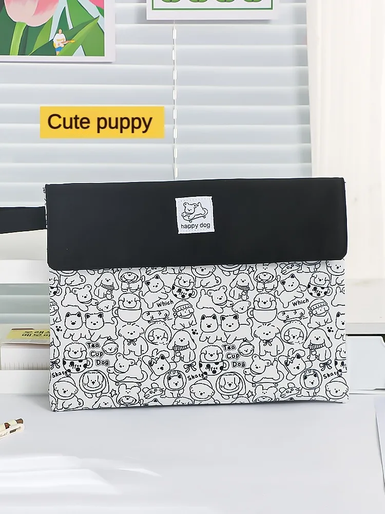 Kapibala File Bag Student Stationery Bag Cartoon High Appearance Large Capacity Zipper Storage Bag
