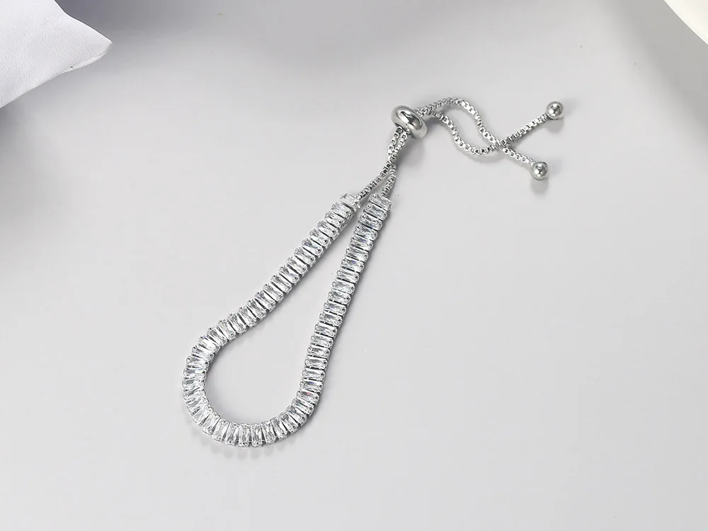 Black Crystal Tennis Bracelets for Women & Men Luxury Iced Out Cubic Zirconia Adjustable Bracelet On Hand Hippie Jewelry DZH051