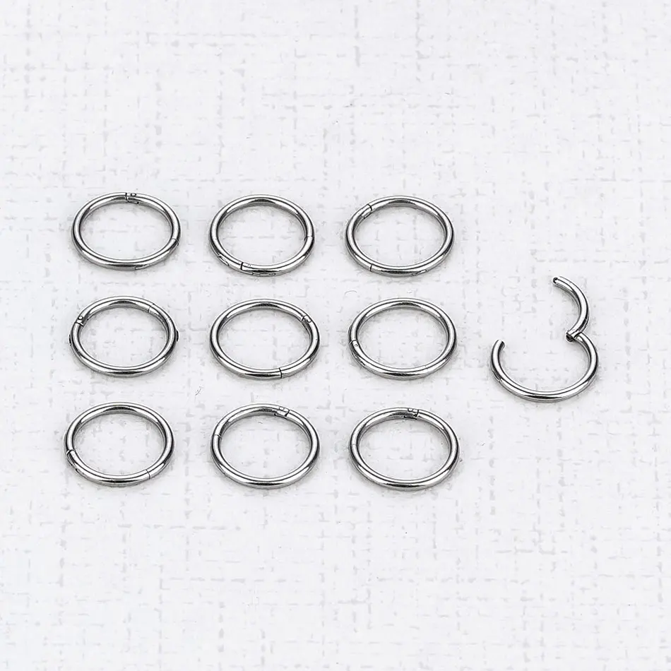 1Pc 316L Stainless Steel Nose Ring Septum Piercing Nose Clip Hoop For Women Men Ear Cartilage Pircing Earring HelixCliker Ring