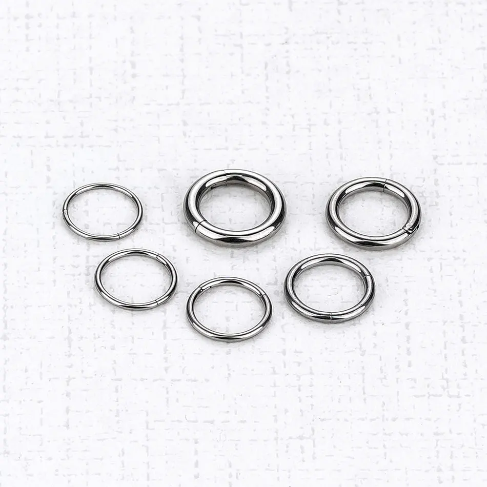 1Pc 316L Stainless Steel Nose Ring Septum Piercing Nose Clip Hoop For Women Men Ear Cartilage Pircing Earring HelixCliker Ring
