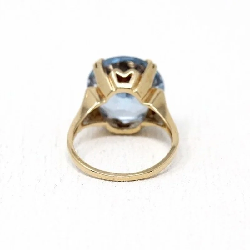Jianjie Blue Cut Sparking Cubic Zirconia Women's Rings Elegant Gold Color Light Luxury Banquet Lady New Ring Jewelry Accessories