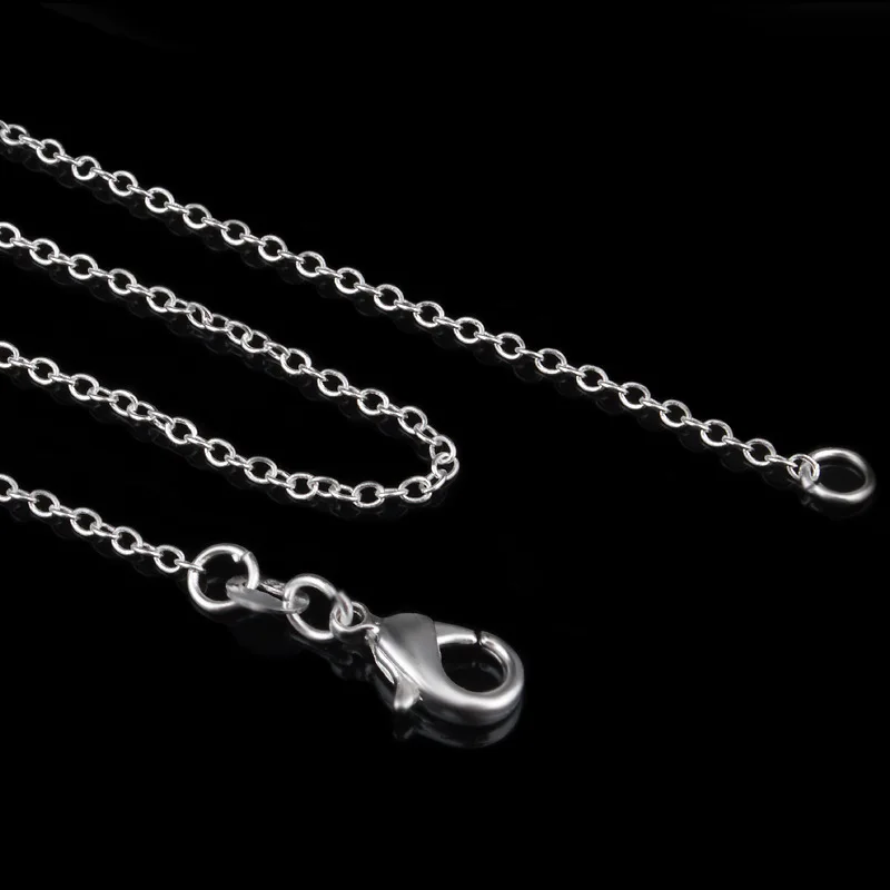 Wholesale 925 Sterling Silver 5 Pieces/Lot 16/18/20/22/24/inch 1.mm O-Chain Necklace For Men Women Fashion Jewelry