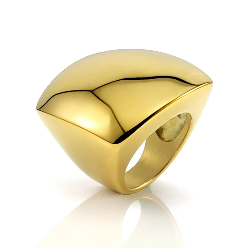 New Luxury Big gold ring girls fashion items sliver ring gold and gun color plating vintage ring men Wedding Party Jewelry Gifts