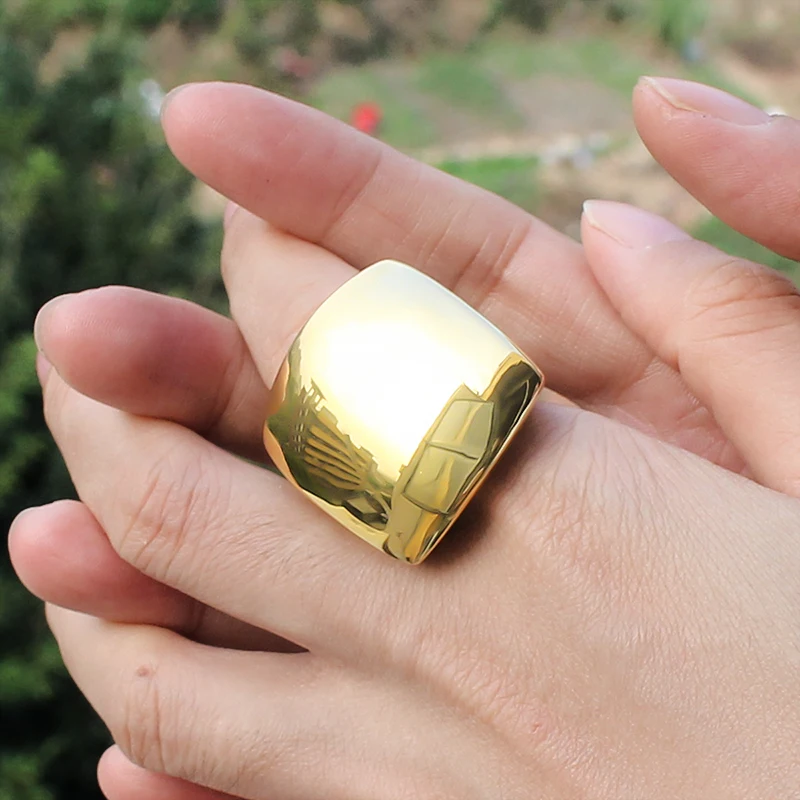 New Luxury Big gold ring girls fashion items sliver ring gold and gun color plating vintage ring men Wedding Party Jewelry Gifts