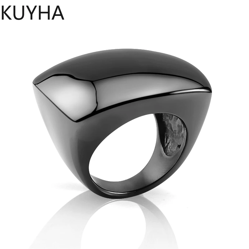 New Luxury Big gold ring girls fashion items sliver ring gold and gun color plating vintage ring men Wedding Party Jewelry Gifts