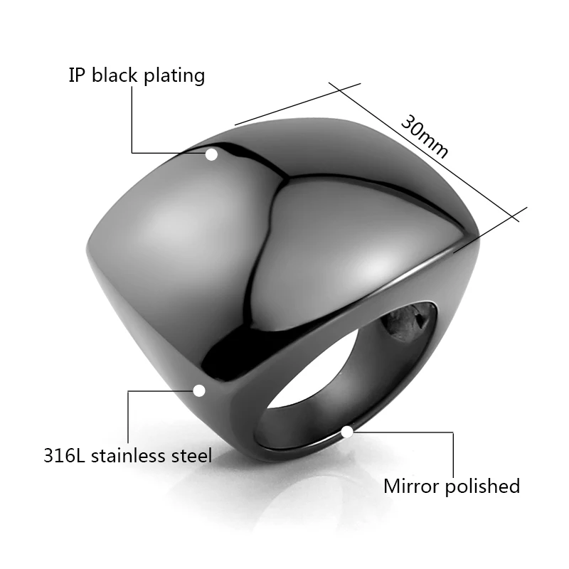 New Luxury Big gold ring girls fashion items sliver ring gold and gun color plating vintage ring men Wedding Party Jewelry Gifts