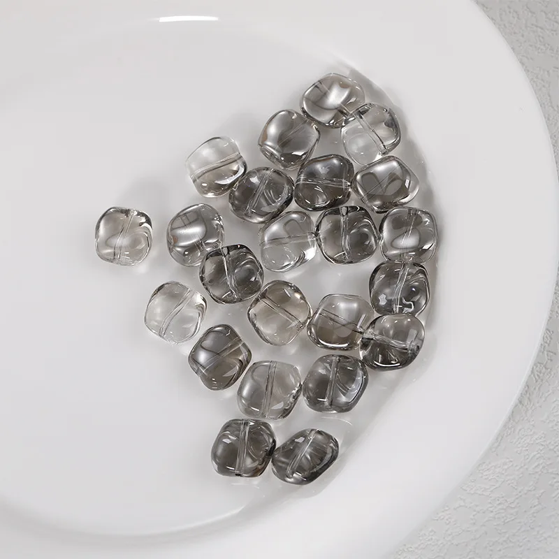 20PCS 11mm Corrugated AB Shiny Glass Beads For DIY Bracelet Accessory Earrings Jewelry Making Supplies Irregular Crystal Beads