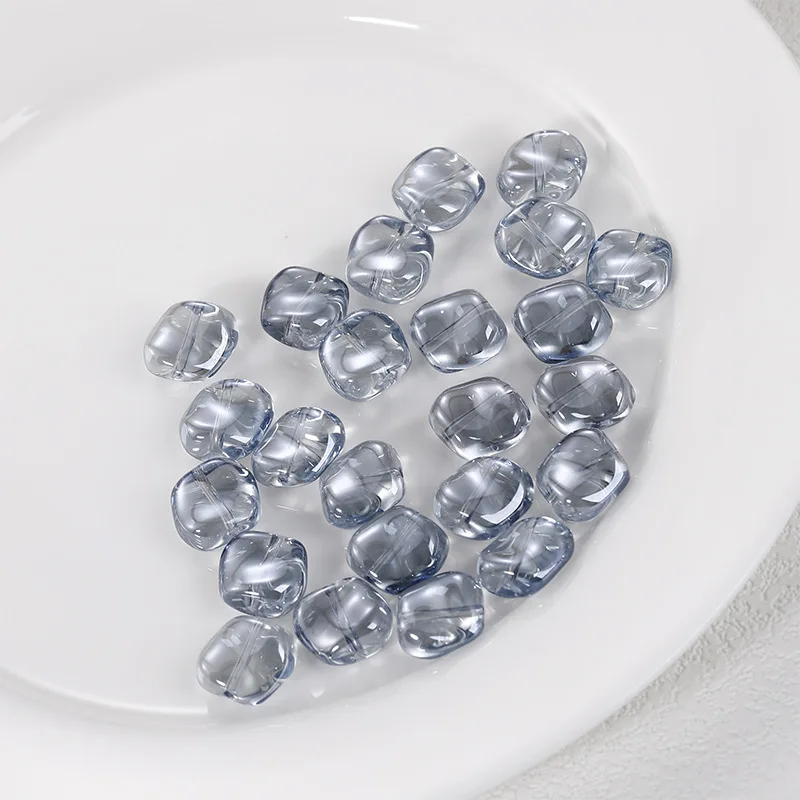 20PCS 11mm Corrugated AB Shiny Glass Beads For DIY Bracelet Accessory Earrings Jewelry Making Supplies Irregular Crystal Beads