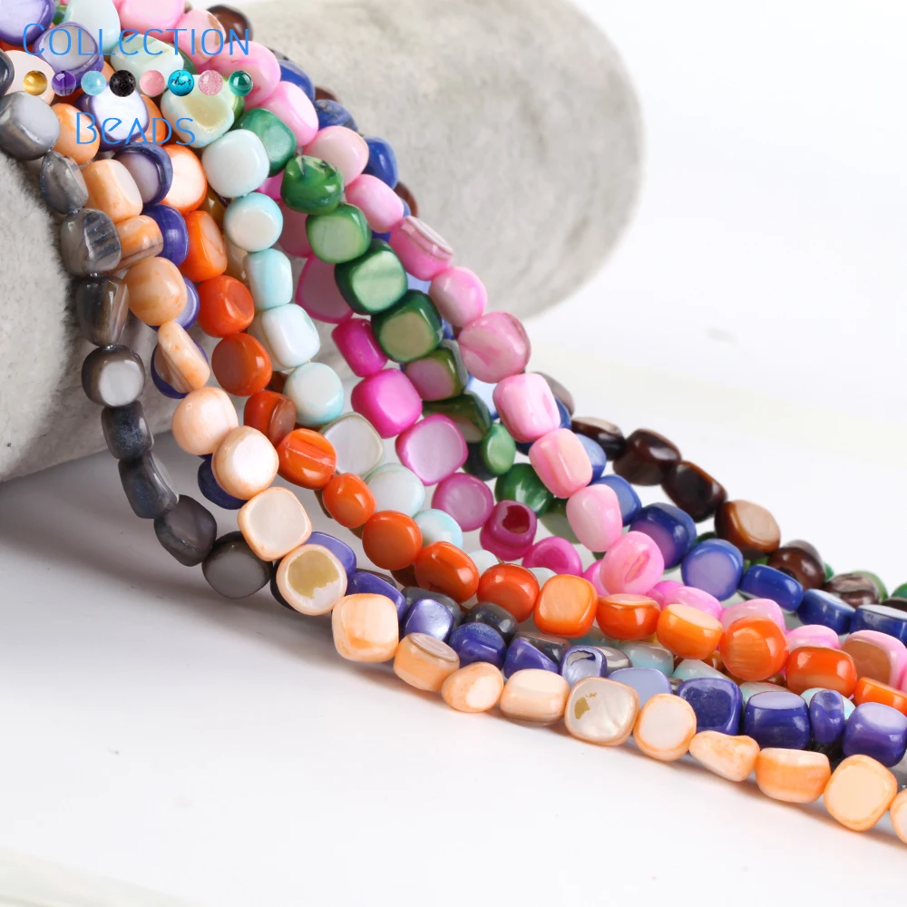 Natural Colorful Shell Beads Irregular Seashell Mother Of Pearl Beads For Jewelry Making DIY Bracelet Necklace Accessories 16"