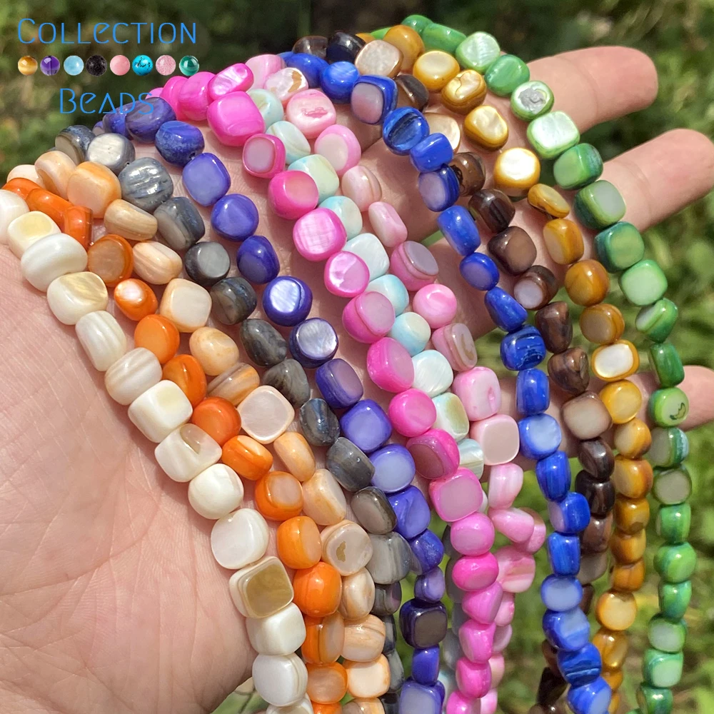 Natural Colorful Shell Beads Irregular Seashell Mother Of Pearl Beads For Jewelry Making DIY Bracelet Necklace Accessories 16"