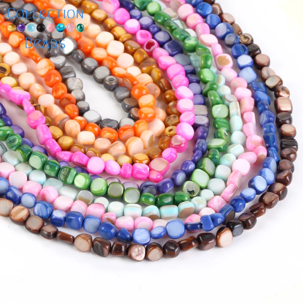 Natural Colorful Shell Beads Irregular Seashell Mother Of Pearl Beads For Jewelry Making DIY Bracelet Necklace Accessories 16"