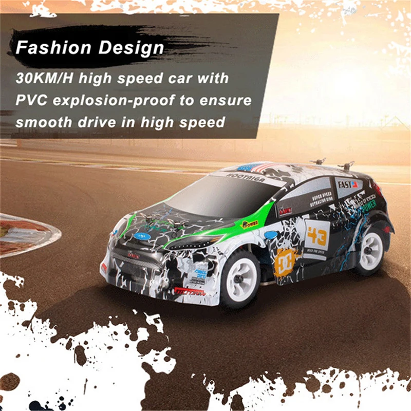 Wltoys RC 1/28 30Km/H 284131 K989 With Upgrade LCD Remote Control High Speed Racing Mosquito 2.4GHz Off-Road RTR Rally Drift Car