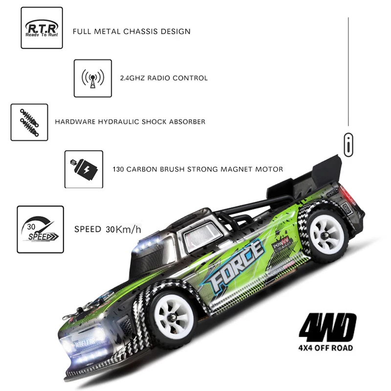 Wltoys RC 1/28 30Km/H 284131 K989 With Upgrade LCD Remote Control High Speed Racing Mosquito 2.4GHz Off-Road RTR Rally Drift Car
