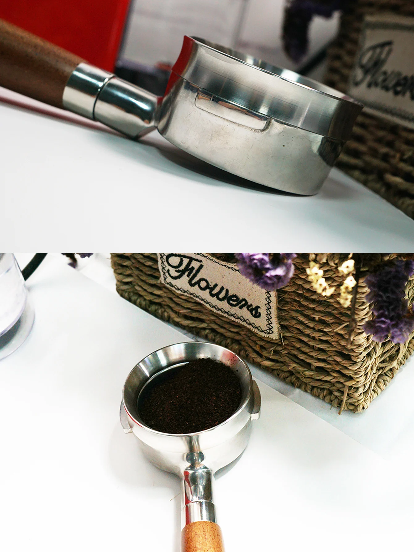 51/53/57.5/58/58.35mm Stainless Steel Intelligent Dosing Ring Brewing Bowl Coffee Powder For Espresso Barista Funnel Portafilter