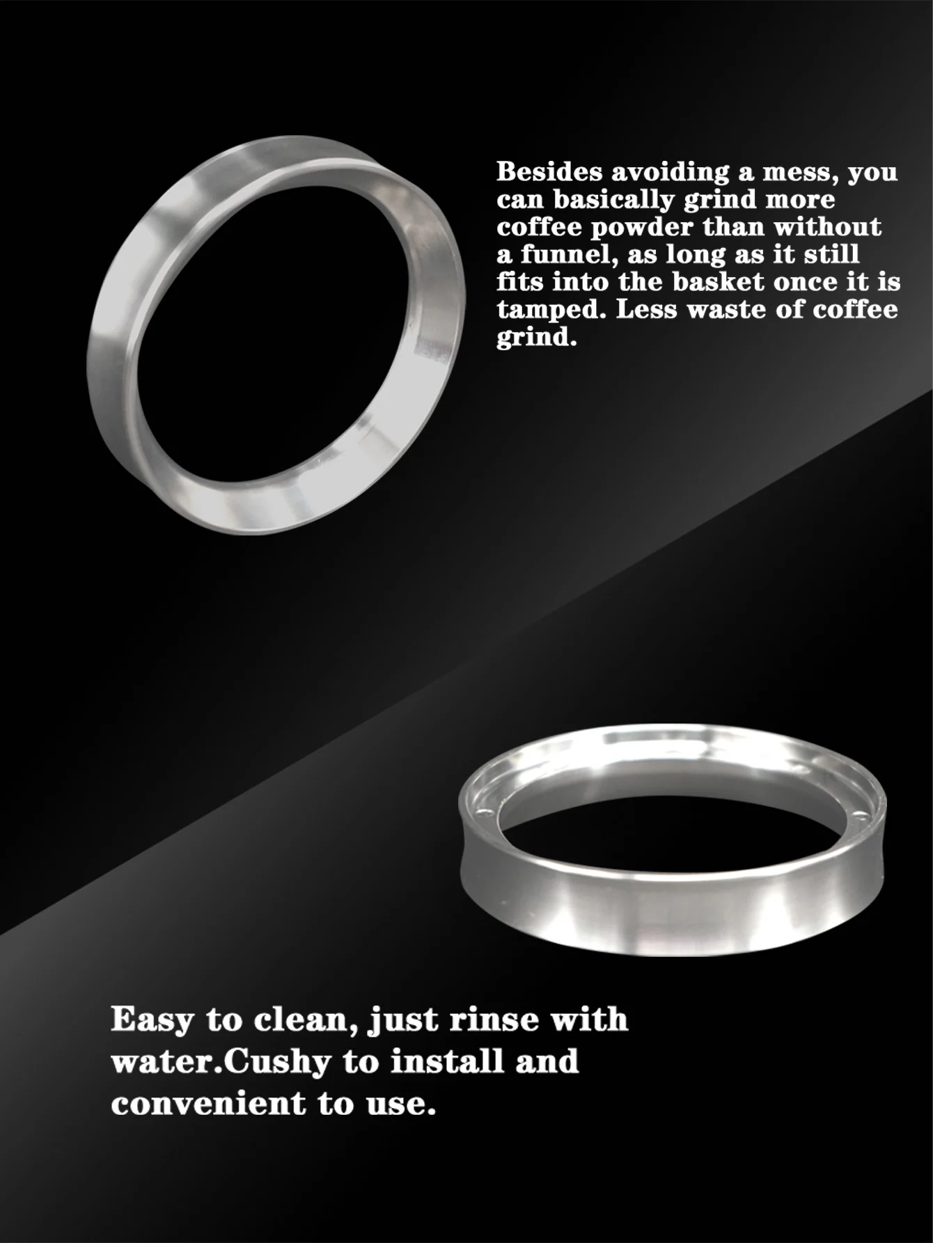 51/53/57.5/58/58.35mm Stainless Steel Intelligent Dosing Ring Brewing Bowl Coffee Powder For Espresso Barista Funnel Portafilter