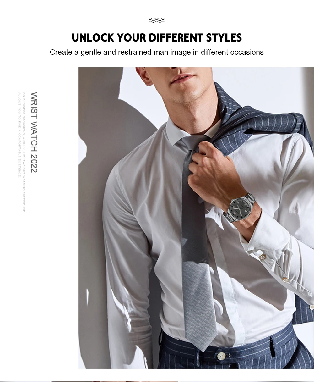 CRRJU Business Men Luxury Watches Stainless Steel Quartz Auto Date Clock with Luminous Hands Relogio Masculino