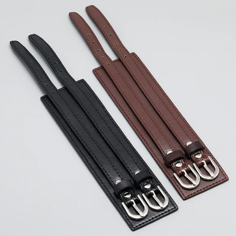 Fashion male Genuine Leather bracelet Friendship Big Wide Bracelet for Men high quality Buckle adjustable Vintage Punk Jewelry