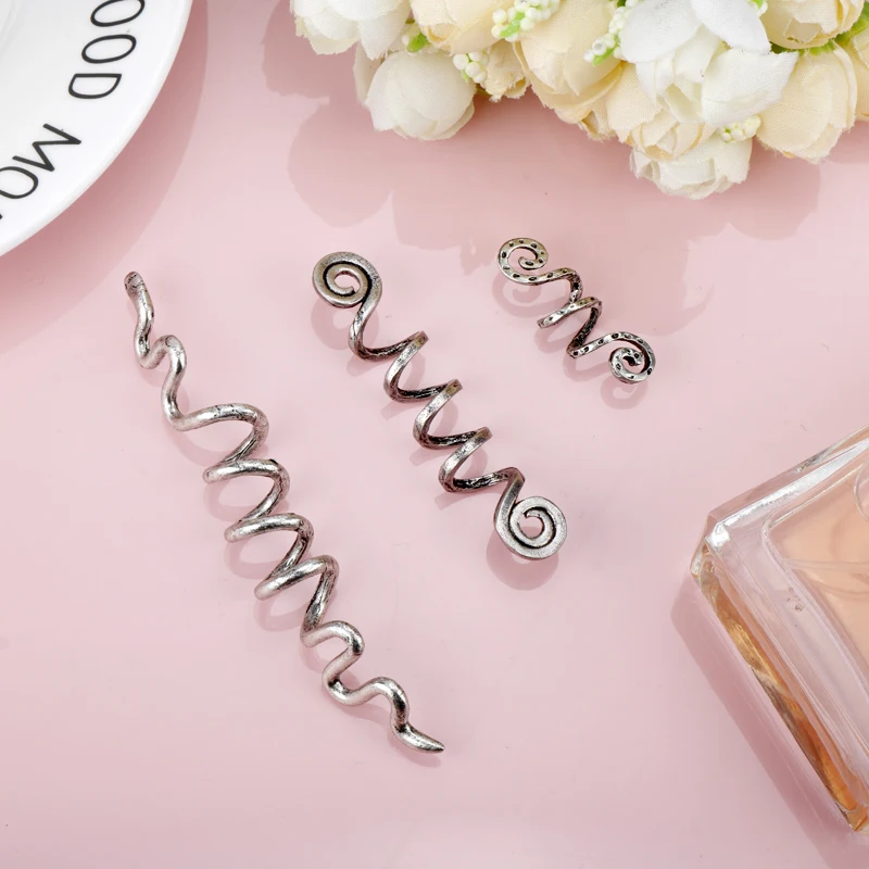 Viking Spiral Charms Beads for Hair Braids for Beard Hair Beads Jewelry Vintage Women Girl Hairpin Hair Clips Accessories-15