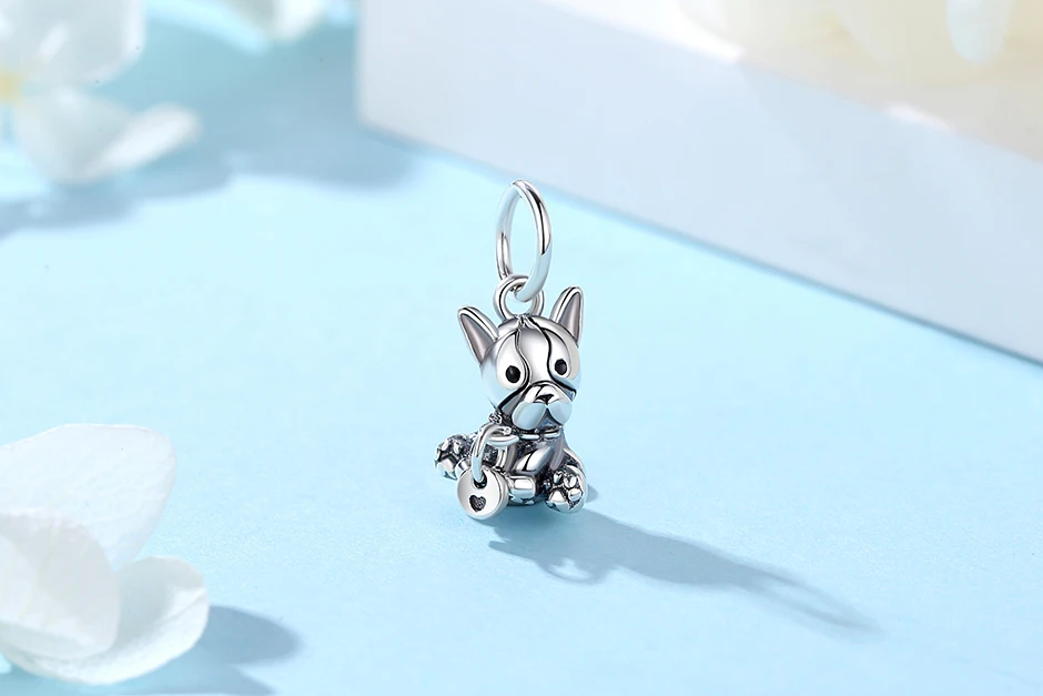 Original 925 Sterling Silver Charms Dog Cat Paw Print Love Pendant Beads Fit Brand Bracelet Necklaces Diy Jewelry For Women