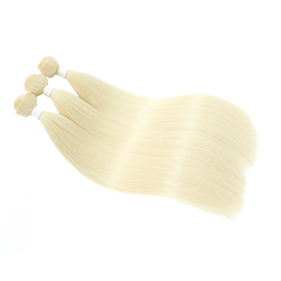 Straight Hair Bundles Synthetic Natural Hair Weaving Brown 613 Bundles Hair Extensions Ombre Red Blonde Weave Long Fake Hair