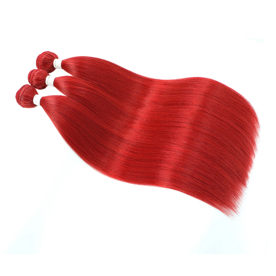 Straight Hair Bundles Synthetic Natural Hair Weaving Brown 613 Bundles Hair Extensions Ombre Red Blonde Weave Long Fake Hair