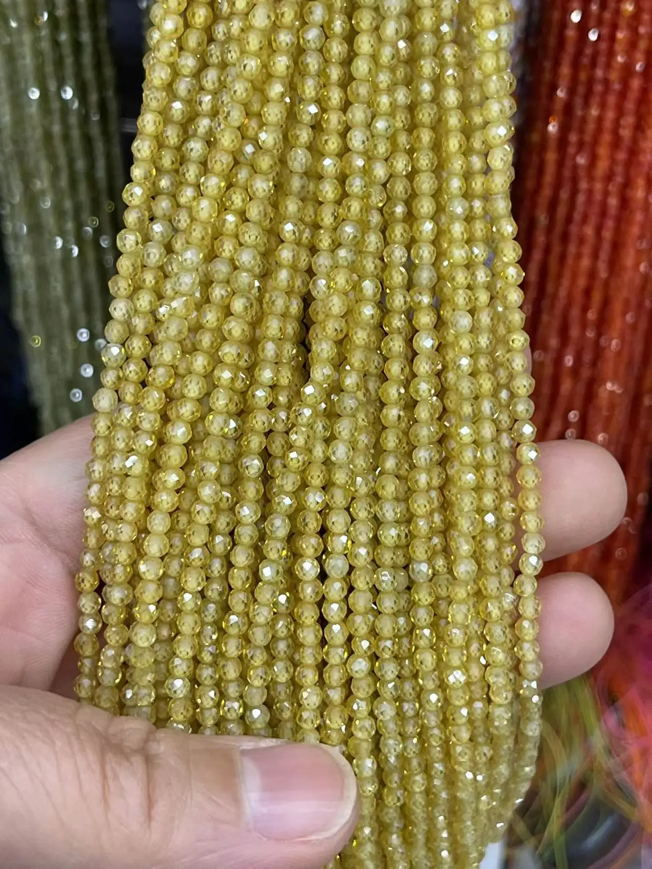 Wholesale 2/3/4mm Natural Stone Amethyst Tiger Eye Tourmaline Zircon Cut Angle Spacing Beads DIY Men's And Women's Bracelet