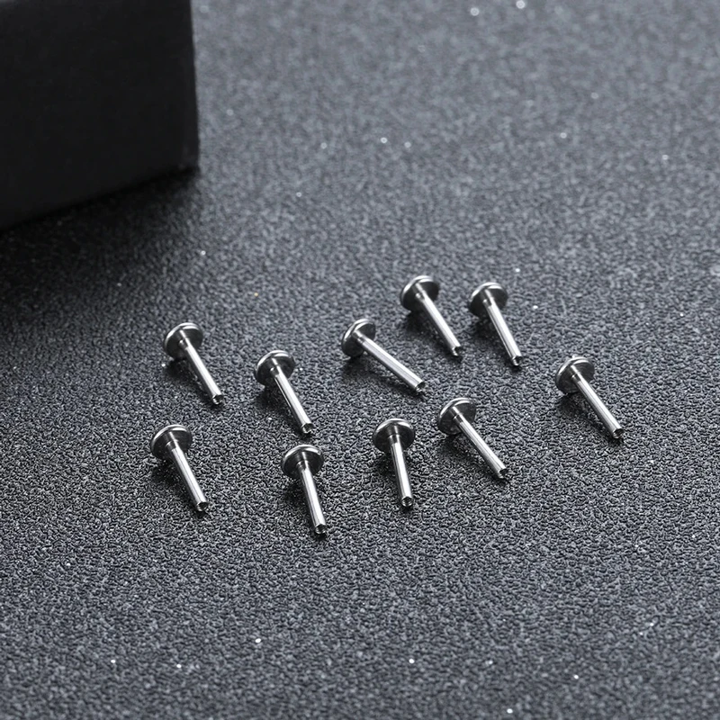 10pc ASTM-F136 Titanium Tragus Piercing 18G 16G 14G Labret Stud Lip Rings Piercing Oreja Cartilage Earring Labret Body Jewelry
