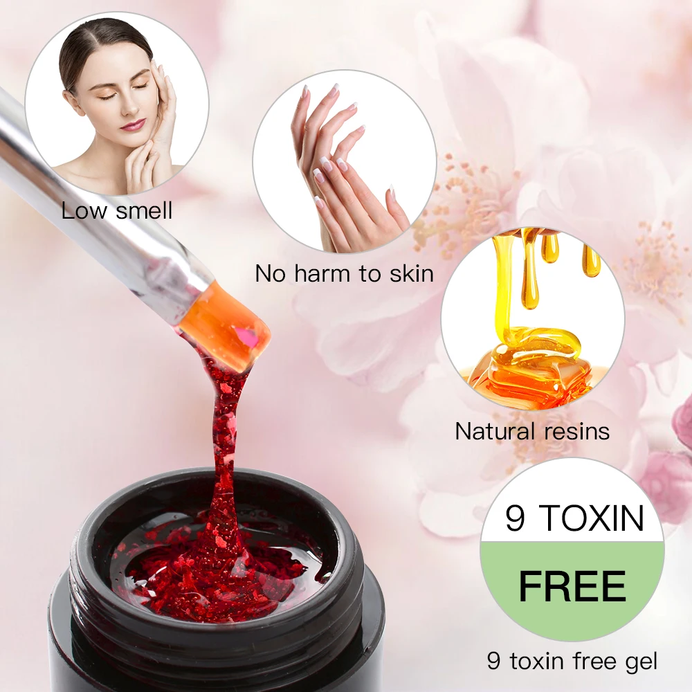 Mtssii Dried Flower Gel Nail Polish Natural Flower Fairy Series Semi Permanent Soak Off UV Nail Gel Painting Nail Art Varnishes