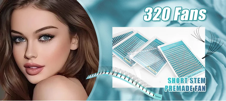 Lakanaku 320 Fans Premade Volume Fans 3D 4D 5D 6D Soft Cashmere Matte Eyelashes Large Capacity Cilios Individual Lash Extension