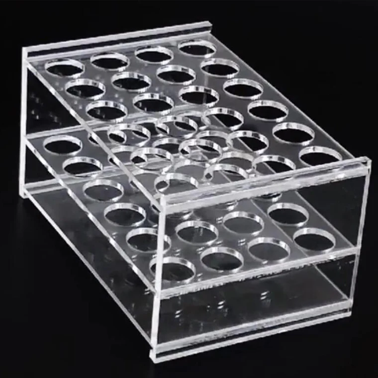 0.2/0.5/1.5/2/5/7/10/15/20/25/50/100ml 24/48/40/96 Holes Storage Plate Organic Glass PMMA Laboratory Centrifuge Tube Rack Holder