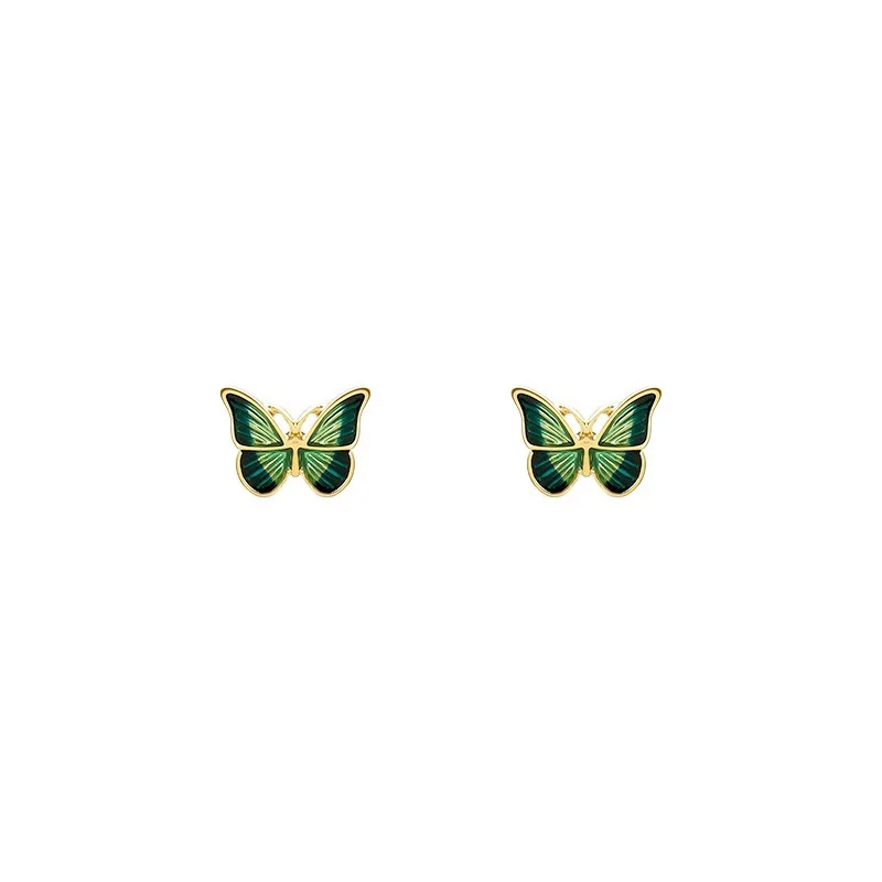 Stud Earrings for Women Enamel Oil Butterfly Earrings Cute Sweet Fashion Korean Small Jewelry aretes de mujer pendientes brincos