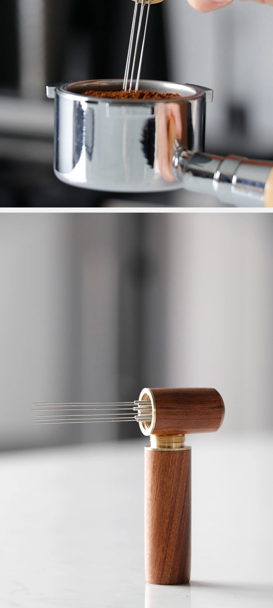 Stainless Steel Coffee Powder Tamper Espresso Powder Stirrer Distributor Leveler WDT Tools Cafe Stirring Barista Accessories