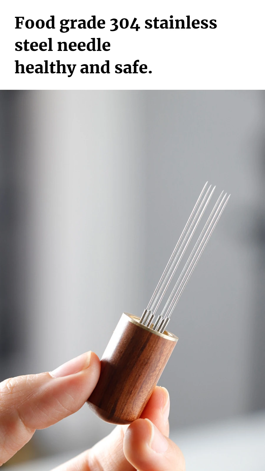 Stainless Steel Coffee Powder Tamper Espresso Powder Stirrer Distributor Leveler WDT Tools Cafe Stirring Barista Accessories