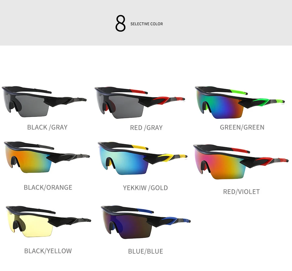Cycling Glasses Sunglasses For Men Women Sport Outdoor Sun Glasses Bike Wrap Eyeglasses Bicycle Windproof Eyewear Goggles UV400