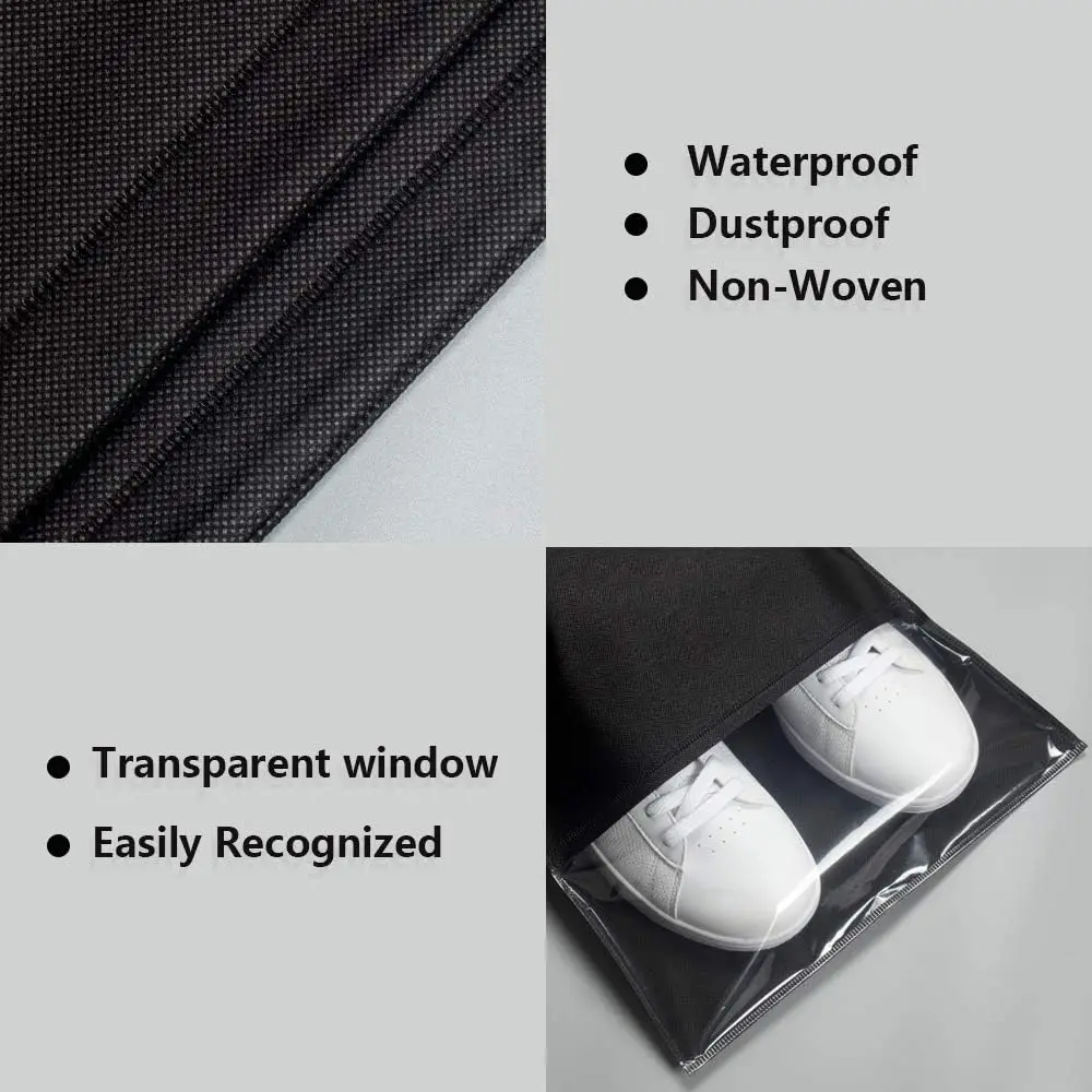 5/10PCS Travel Shoe Bags Portable Shoes Bag with Drawstring Non-Woven Fabric Shoe Storage Bags Dustproof Clothes Shoe Organizer