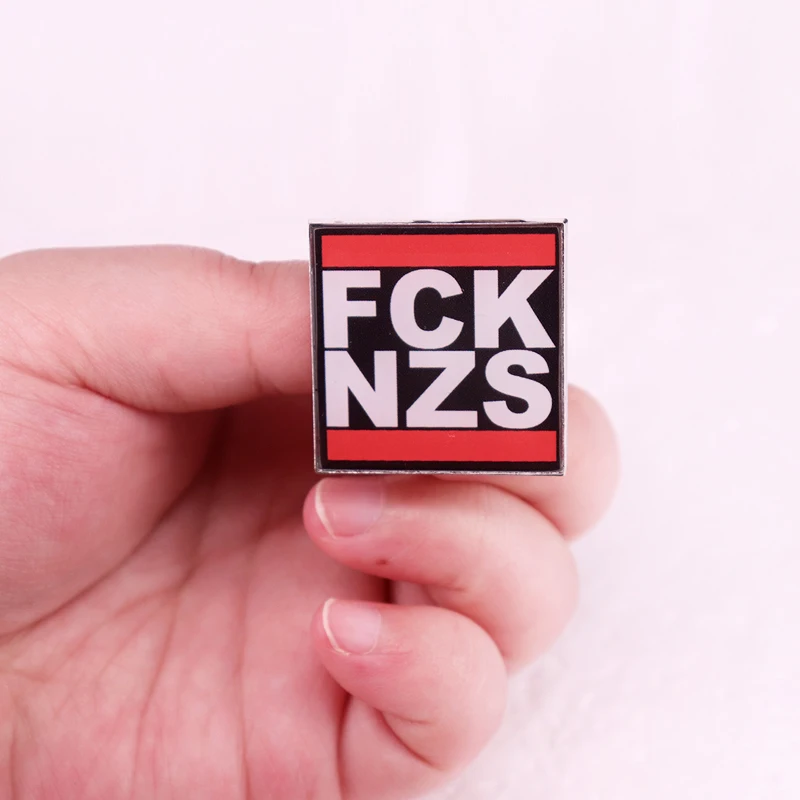 FCKNZS Enamel Pin AntiFa Brooch Jewelry Backpack Decorate