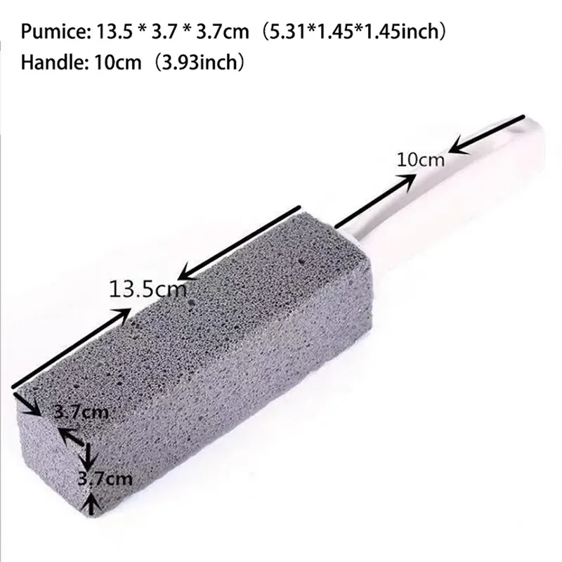 Toilet Cleaner Stone Natural Pumice Stone Toilets Brush Bathroom Cleaning Brush Cleaning Stone with Long Handle Bathroom Gadgets