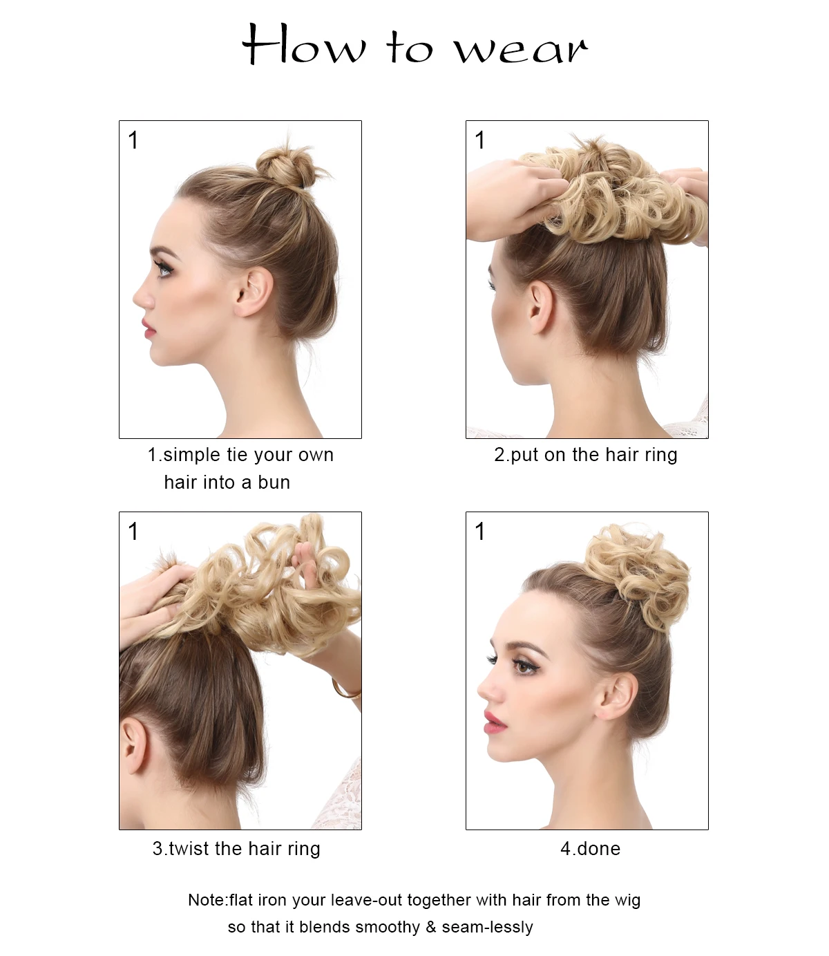 Synthetic Messy Hair Bun Chignon Scrunchies Fake Hair Band Braid Elastic Hairpiece Tail For Women Synthetic Wrap Curly Ponytail
