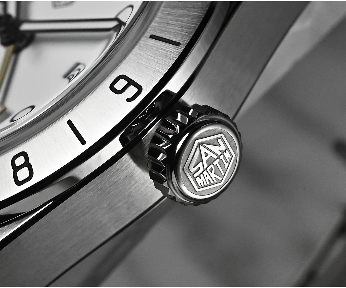 San Martin Upgraded 38.3mm BB GMT Hangzhou 6460 Men Automatic Mechanical Watches Sport Sapphire Luminous Waterproof 100m SN0054