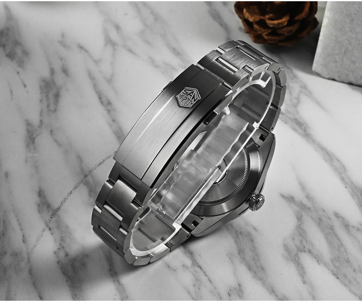 San Martin Upgraded 38.3mm BB GMT Hangzhou 6460 Men Automatic Mechanical Watches Sport Sapphire Luminous Waterproof 100m SN0054