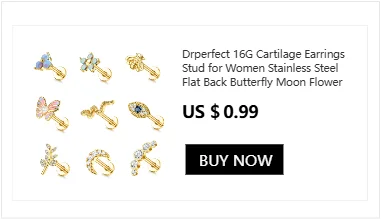 Drperfect 16G Septum Ring Jewelry Earrings Stainless Steel Hoop Nose Rings for Women Helix Tragus Lip Cartilage Septum Piercing