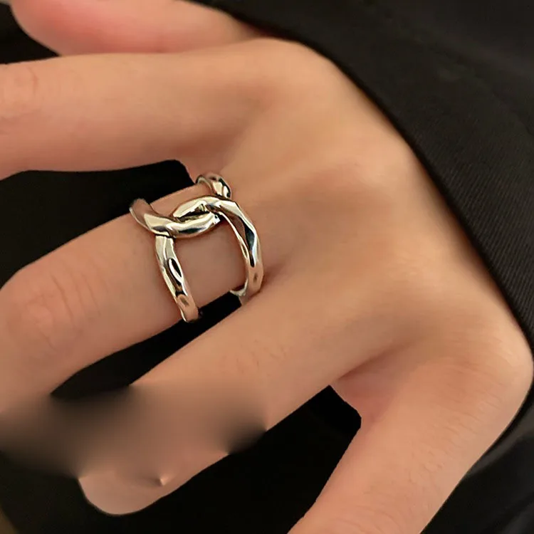 BFCLUB Silver Color Unique Pearl Ring For Women Jewelry Finger Open Vintage Handmade Ring Allergy For Party Birthday Gift