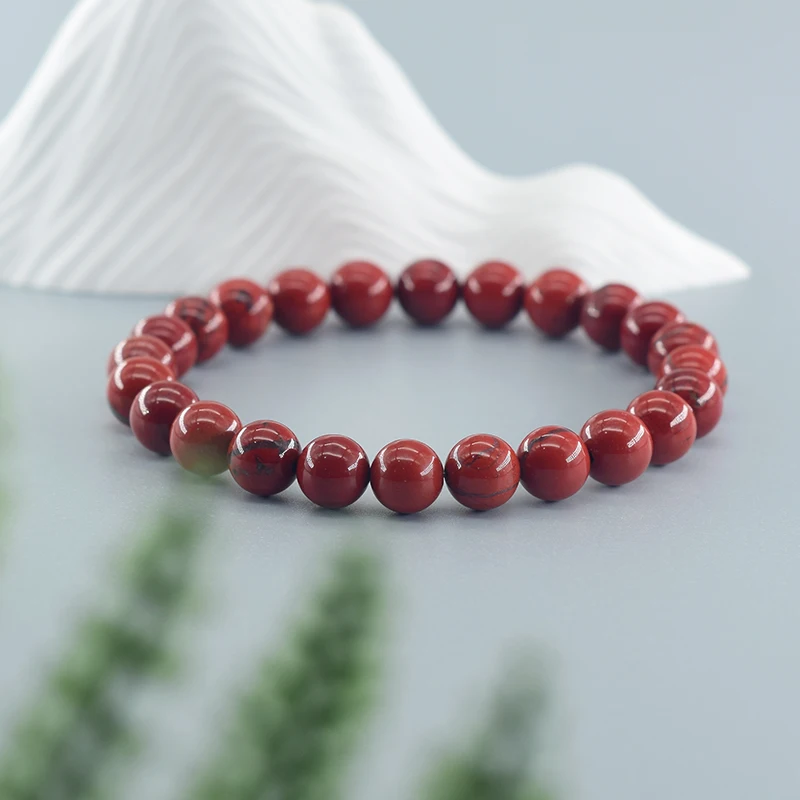 Natural Stone Genuine 5A Red Jasper Prayer Beaded Bracelets Women Men Rosary Meditation Bracelets Yoga Meditation Jewelry Gift