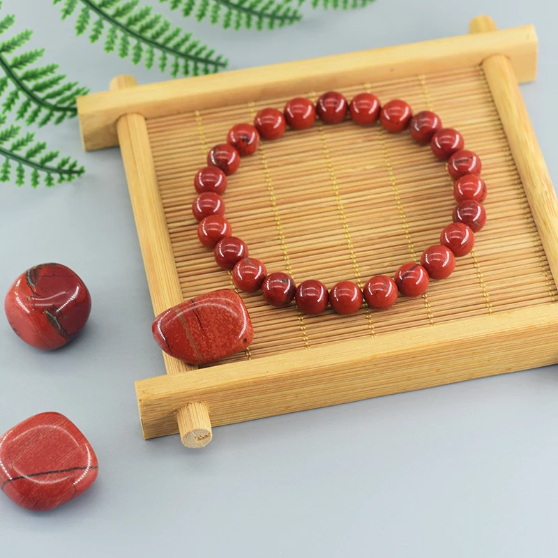 Natural Stone Genuine 5A Red Jasper Prayer Beaded Bracelets Women Men Rosary Meditation Bracelets Yoga Meditation Jewelry Gift