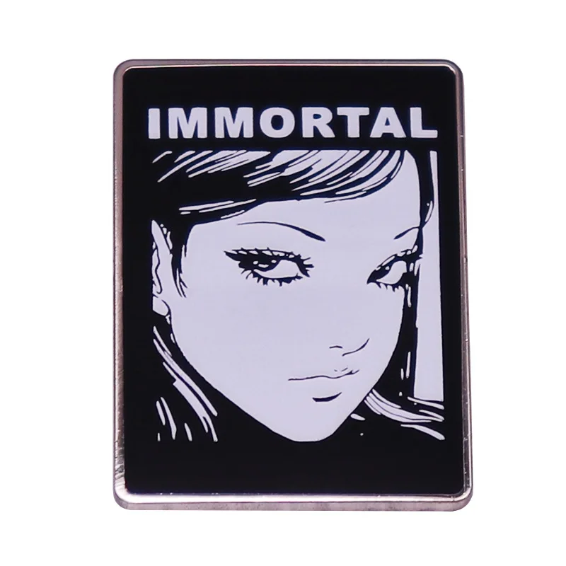 Pin Club | Cartoon Horror Girl Lapel Badge High Quality Metal Brooch Custom Terror Movies Jewelry Gift Accessories Dropshipping