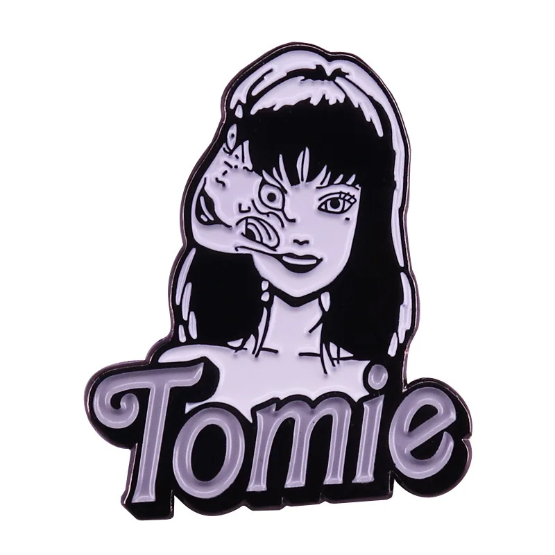 Pin Club | Cartoon Horror Girl Lapel Badge High Quality Metal Brooch Custom Terror Movies Jewelry Gift Accessories Dropshipping