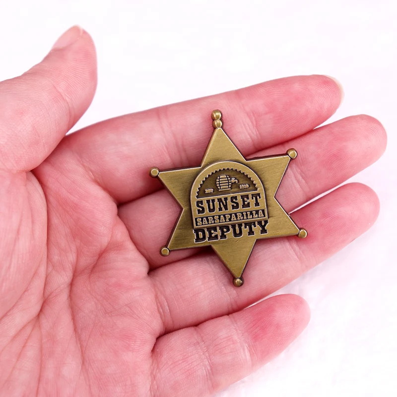 Game Vintage Enamel Pin Brooch Hexagonal Star Badge
