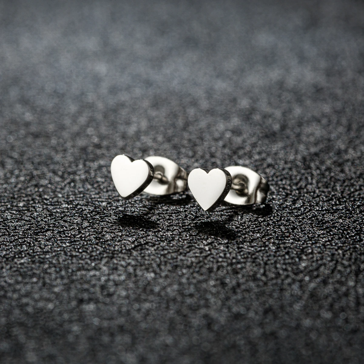 1 Pair Stainless Steel Earrings Trend Korean Sweet Heart Fashion Stud Earrings For Women Jewelry Party Friends Wedding Gifts NEW
